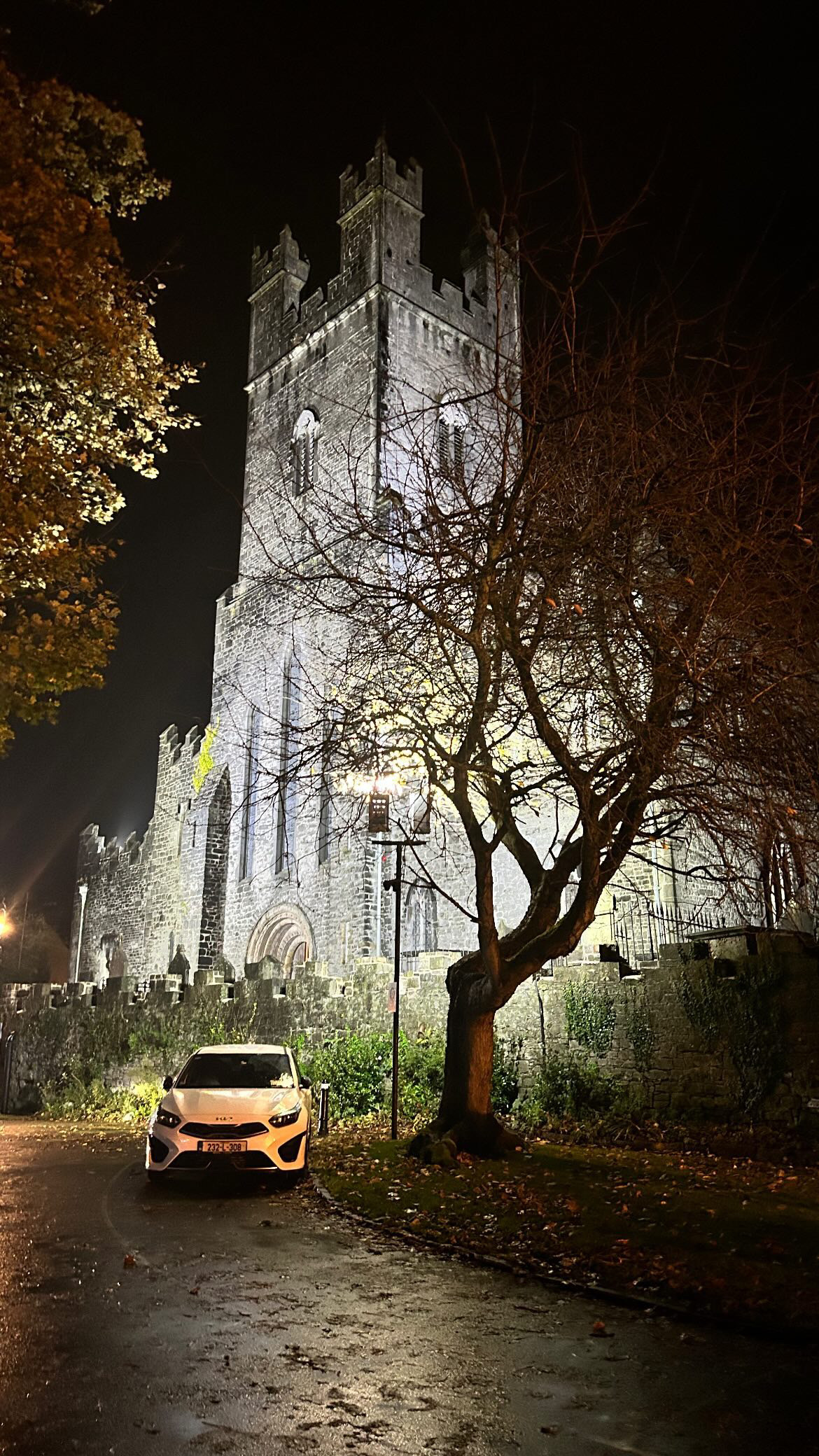 Catedral de Limerick iluminada à noite
